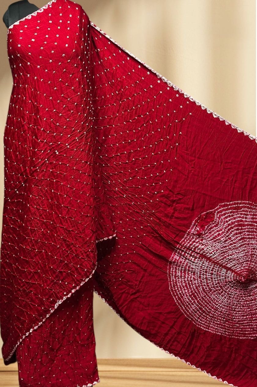 Neha - Pure Modal Silk Bandhej Saree