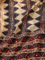 Heeriya - Designer Ajrakh Handworked Saree