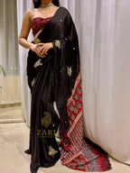 Shaira - Designer Ajrakh Handworked Saree