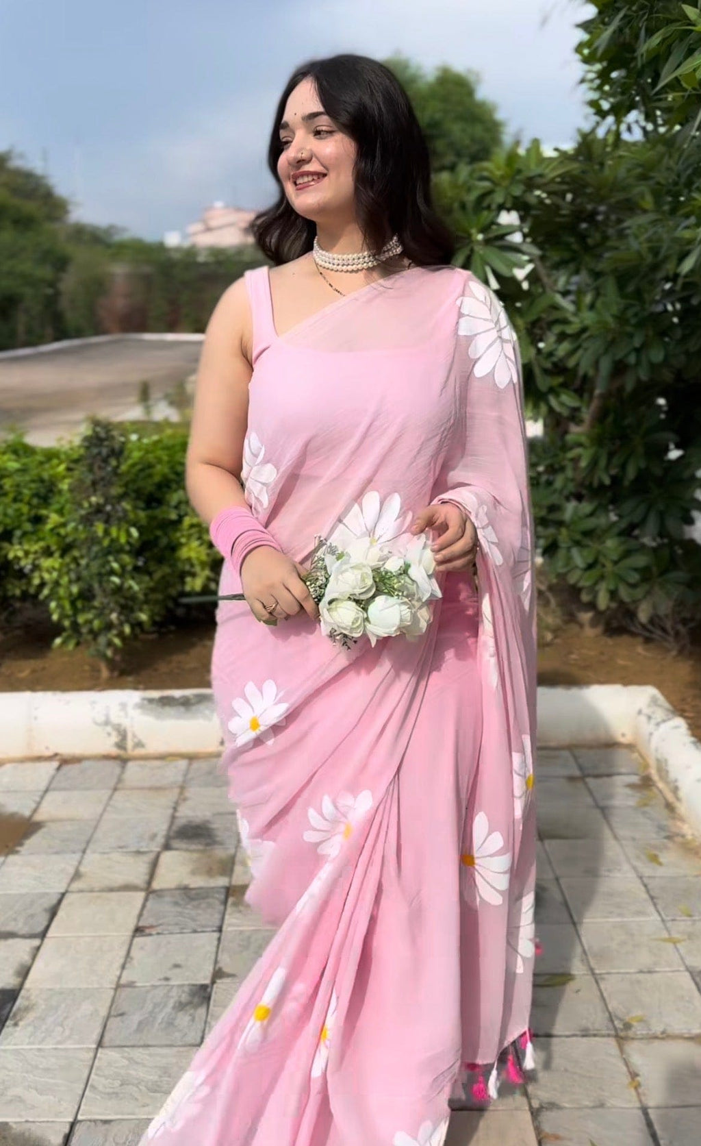 Rose - Mulmul Cotton Saree
