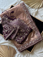 Swara - Designer Copper Silk Saree