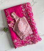 Divya - Premium Chanderi Saree with Multi-Thread Embroidery