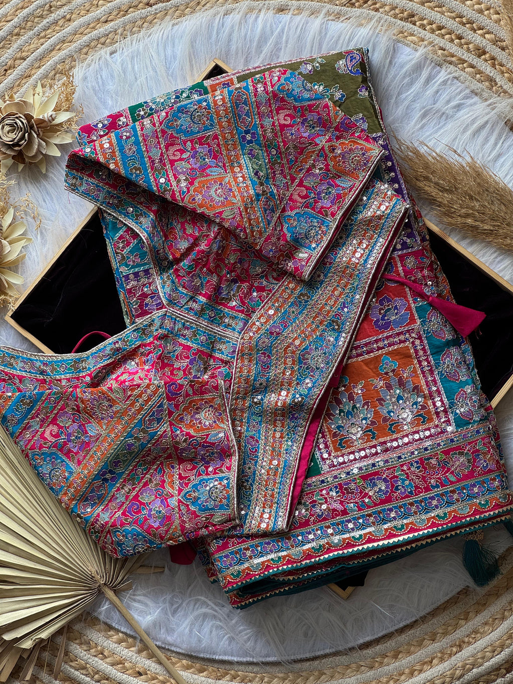 Nishma- Designer Tissue Crepe Saree