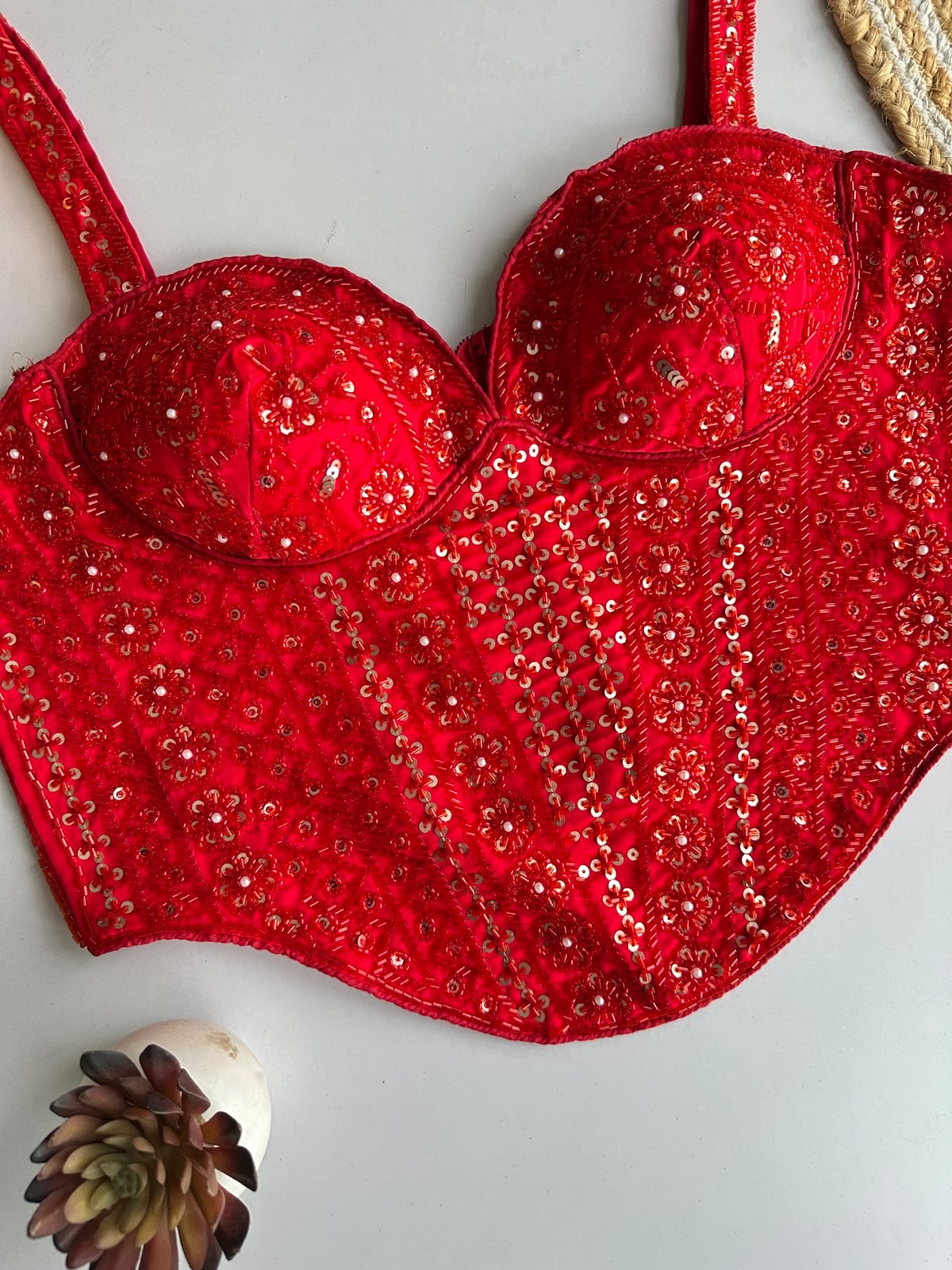 Ruuhi - Banarasi silk Padded Corset Blouse