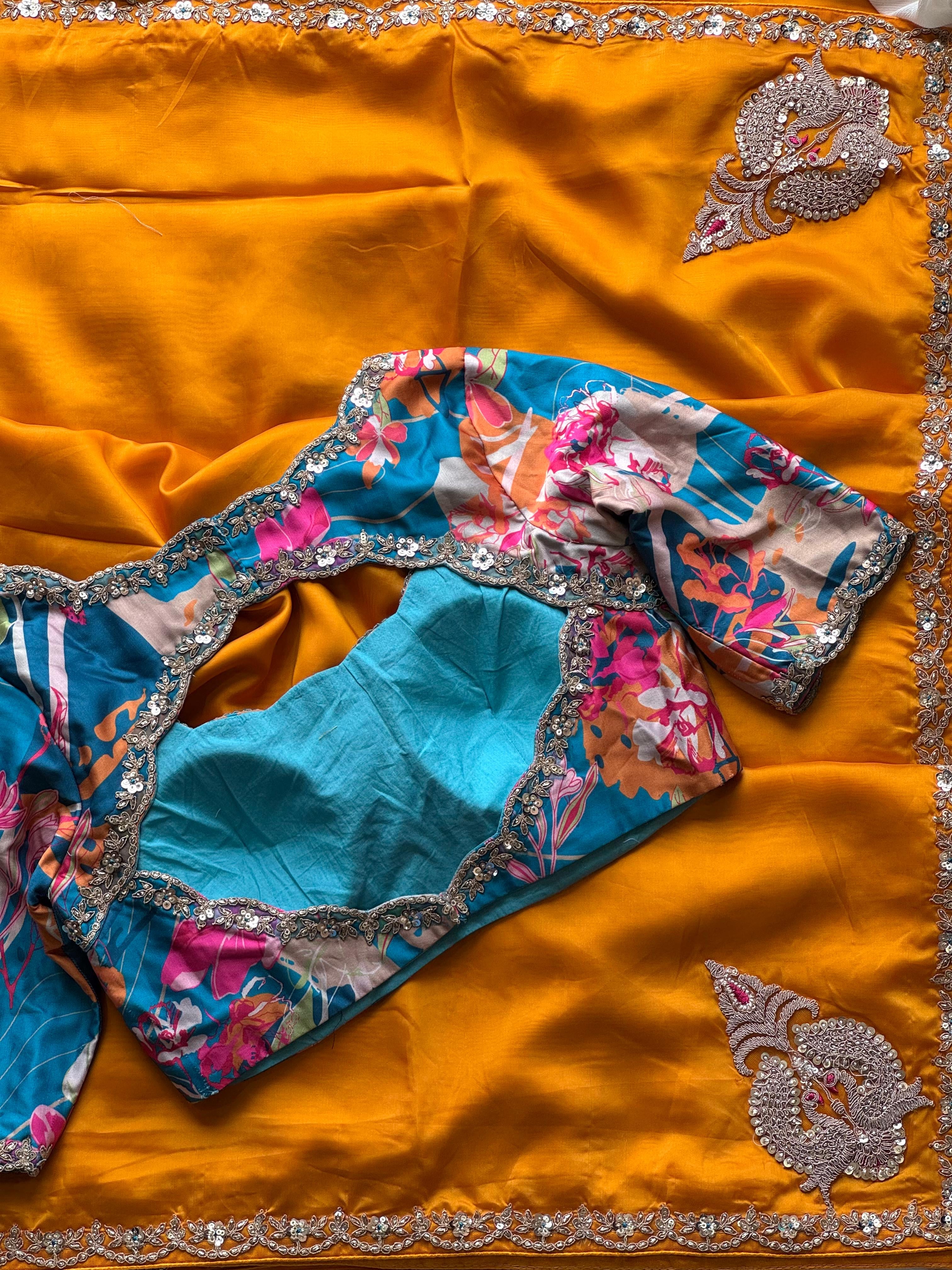 Teju - Designer Tabby Silk Saree
