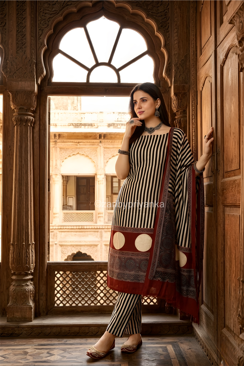 Shivana- Ajrakh Pure Modal Suit