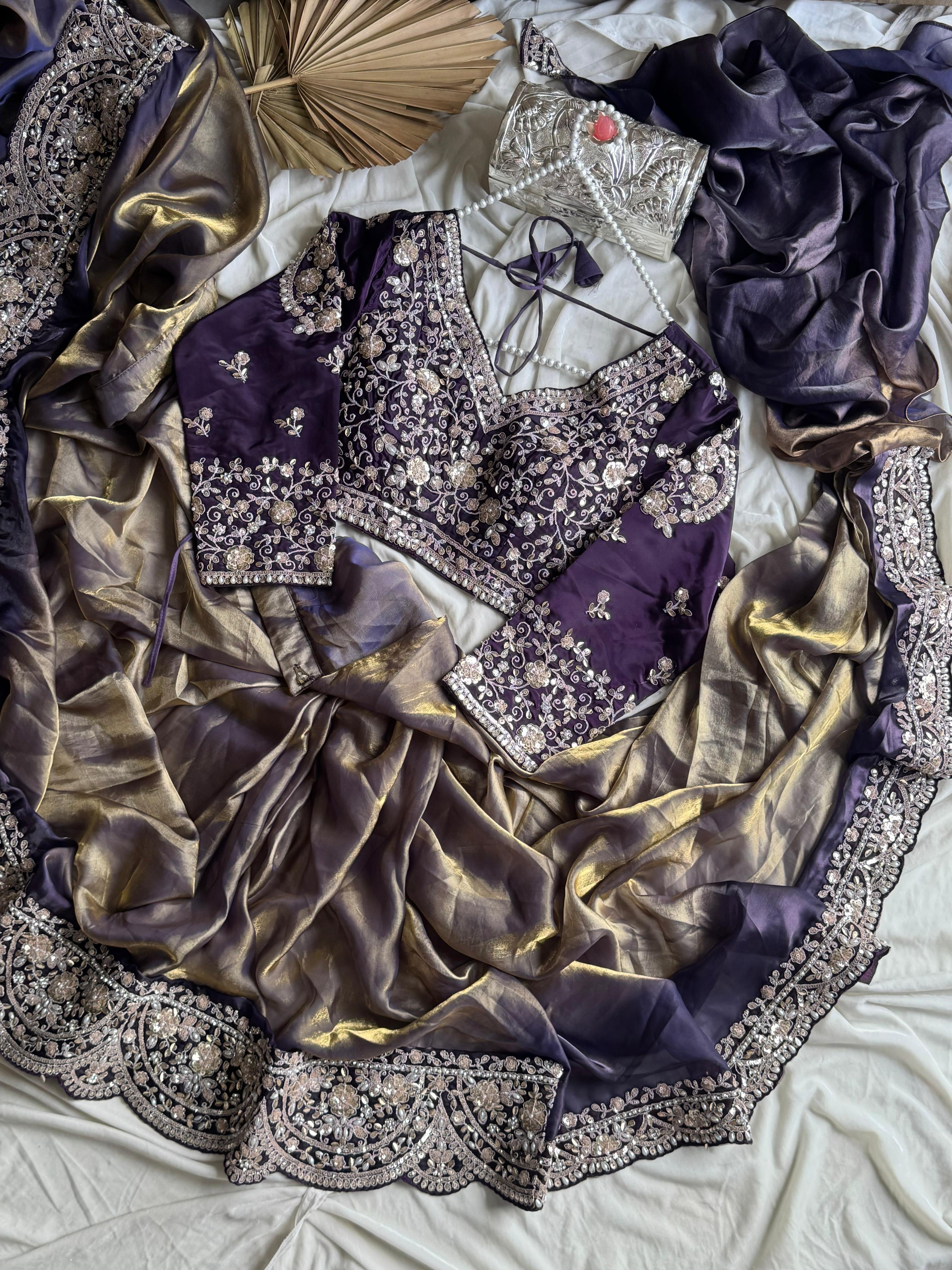 Unaiza - Space Silk Designer Saree