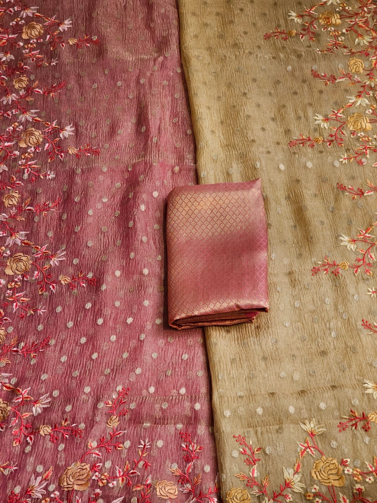 Mirra - Pure Banarasi Crush Tissue Silk Saree