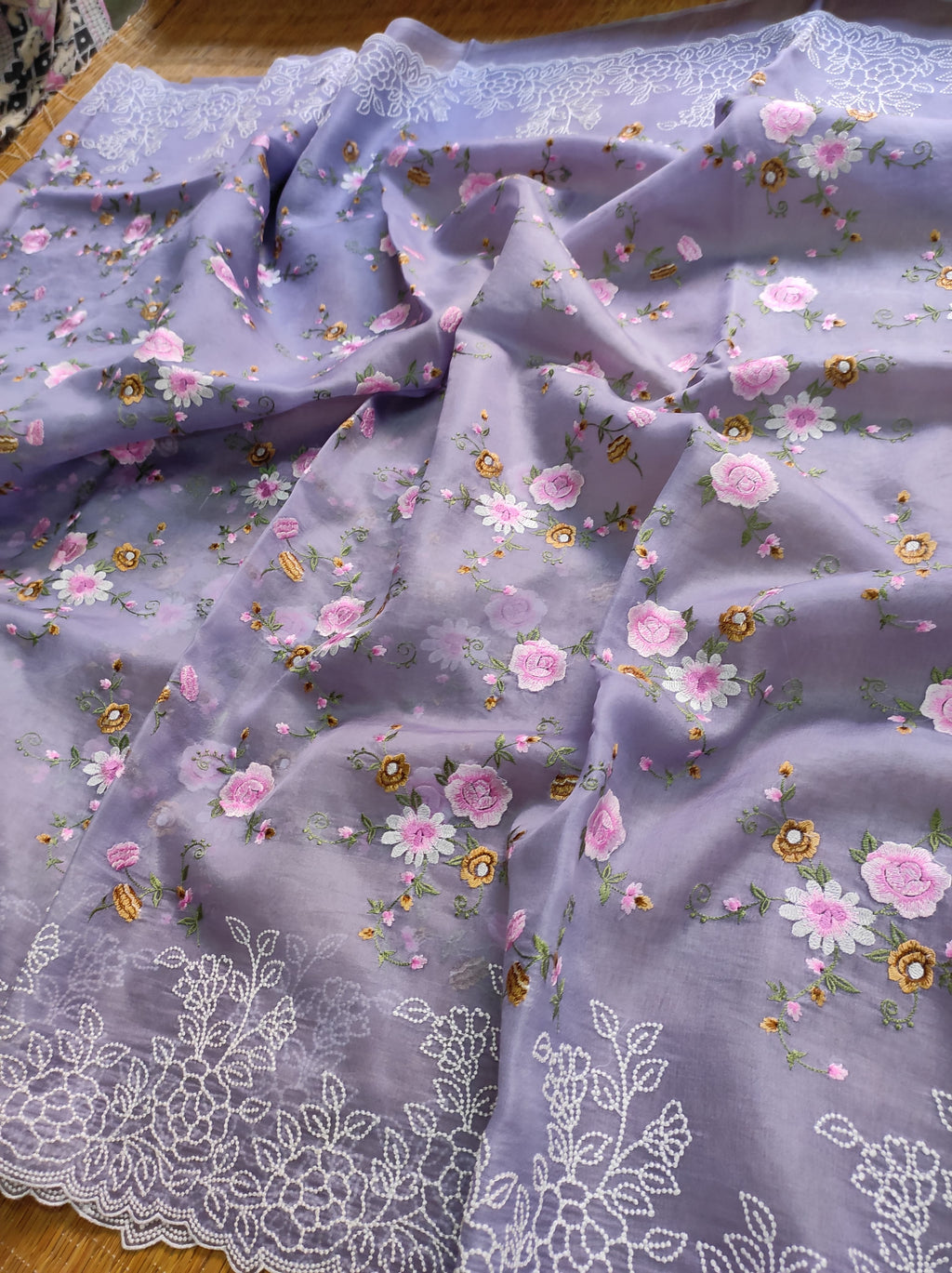 Soundarya - Pure Organza Silk with Embroidery