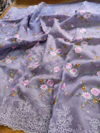 Soundarya - Pure Organza Silk with Embroidery