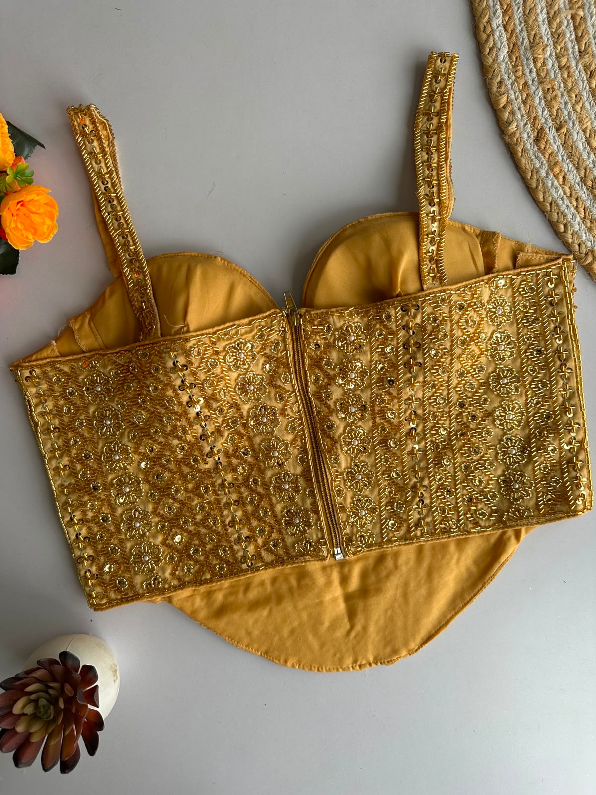 Ruuhi - Banarasi silk Padded Corset Blouse