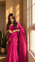 RaniPink - Handloom Tissue Silk Saree