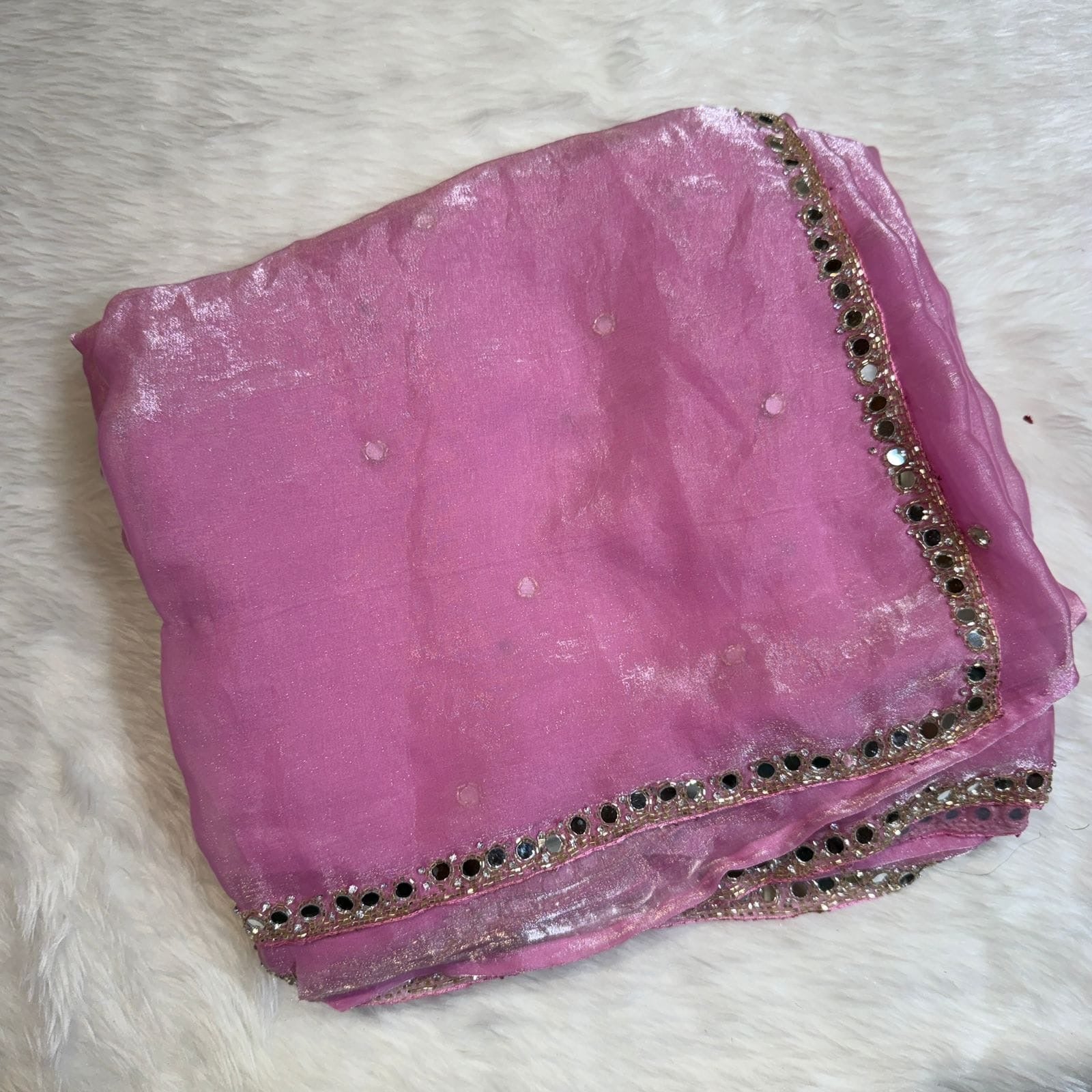 Rosey - Shimmer Crepe Saree
