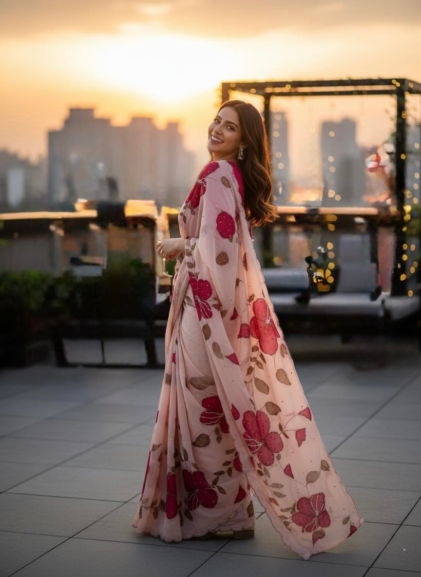 Ruhi - Designer Saree with sequins work