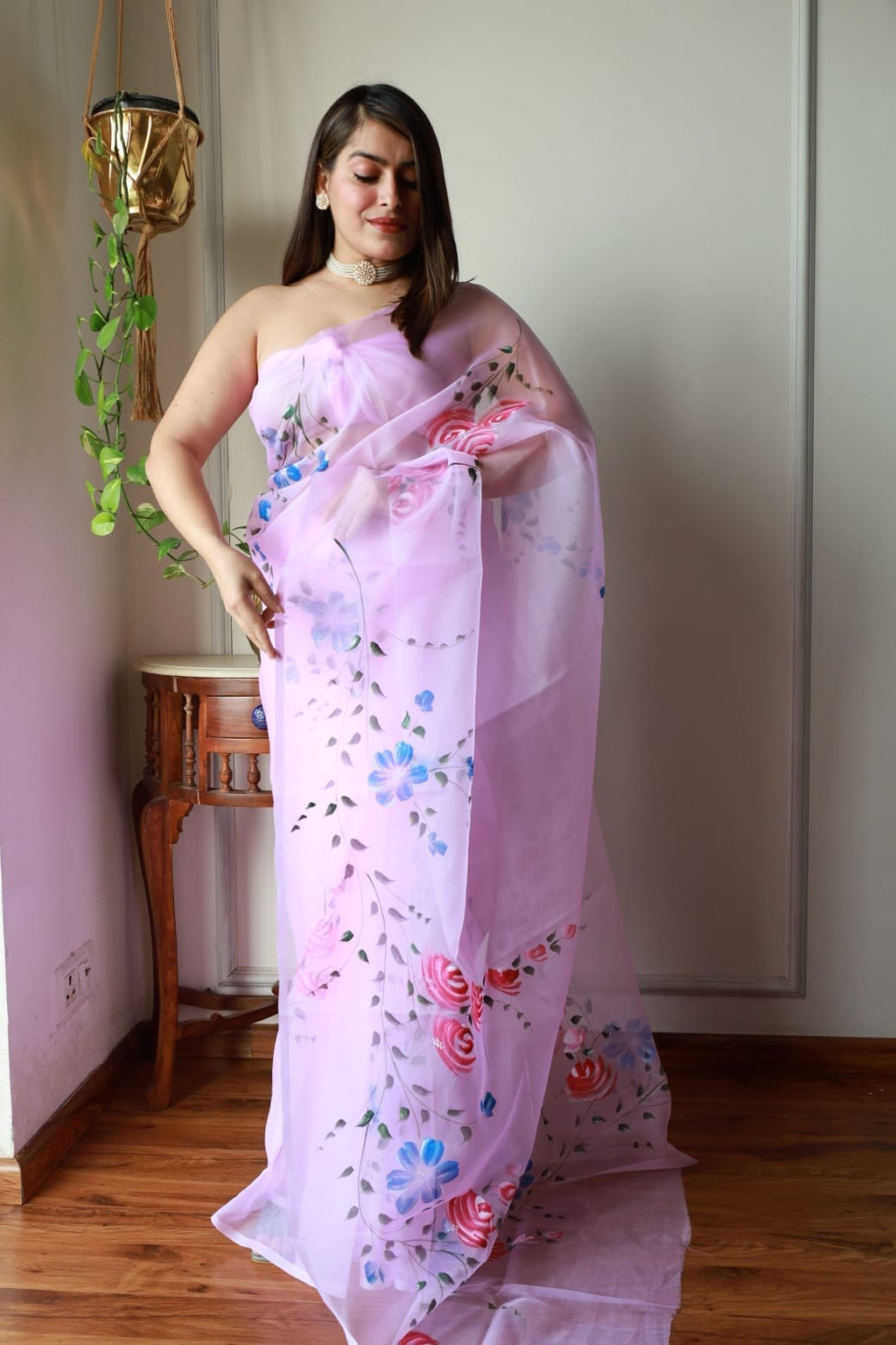 Noorin - Handpainted Organza sarees