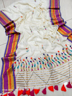 Karthika - Pure Mul Mul Handwoven Saree