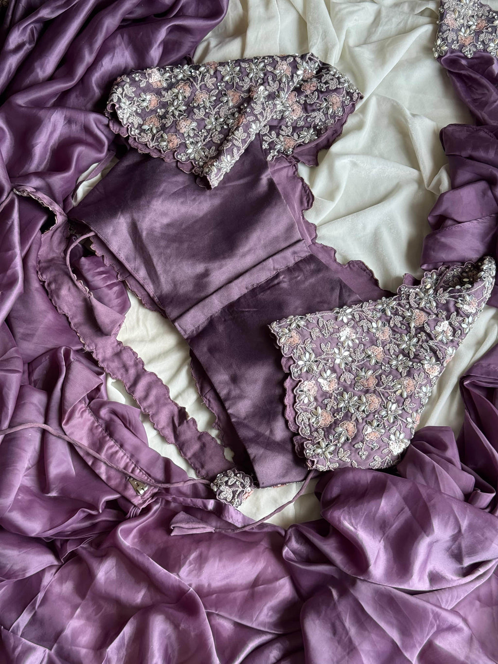 Lata - Soft Space Silk Designer Ready to Wear Saree