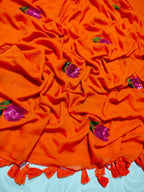 Ishana - Pure Mulmul Soft Saree with embroidery