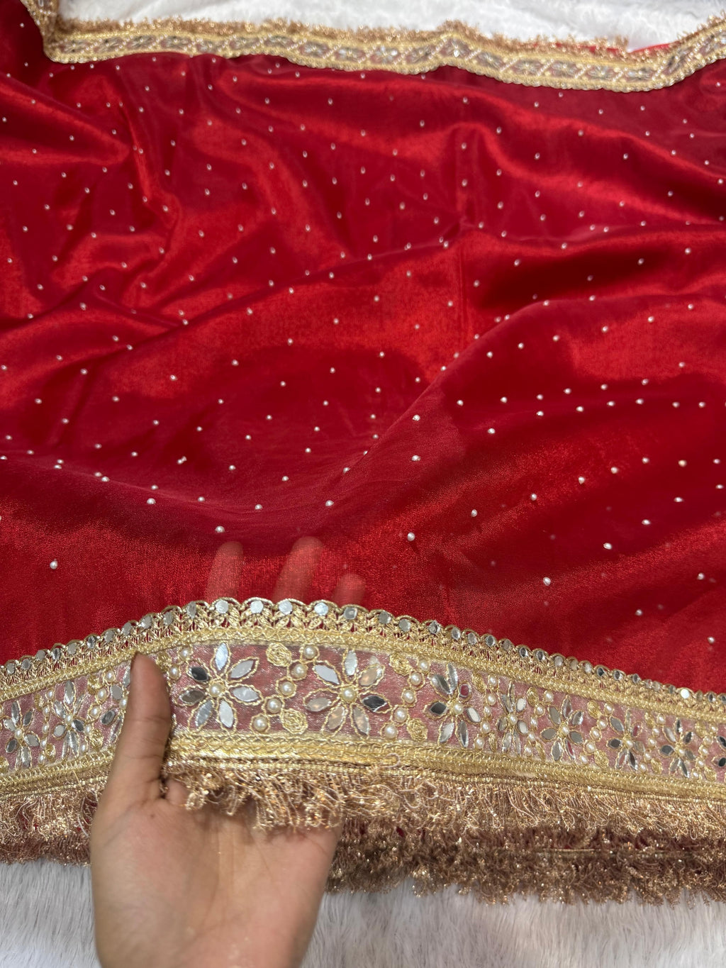 Janki - Tissue Silk Handwork Saree