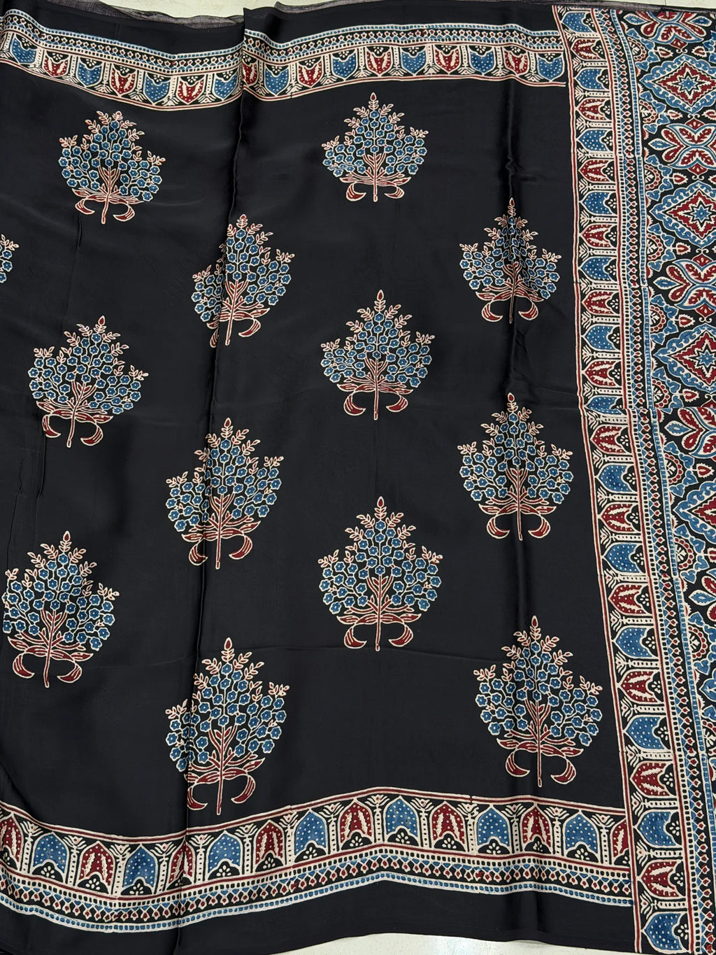 Mahin - Pure Modal Ajrakh saree