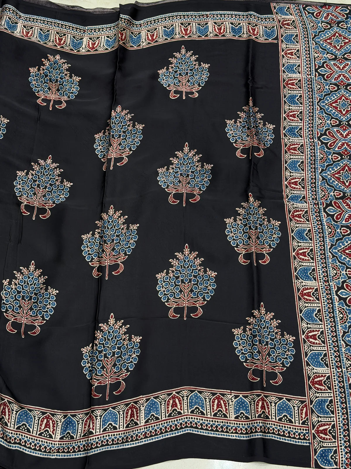 Mahin - Pure Modal Ajrakh saree