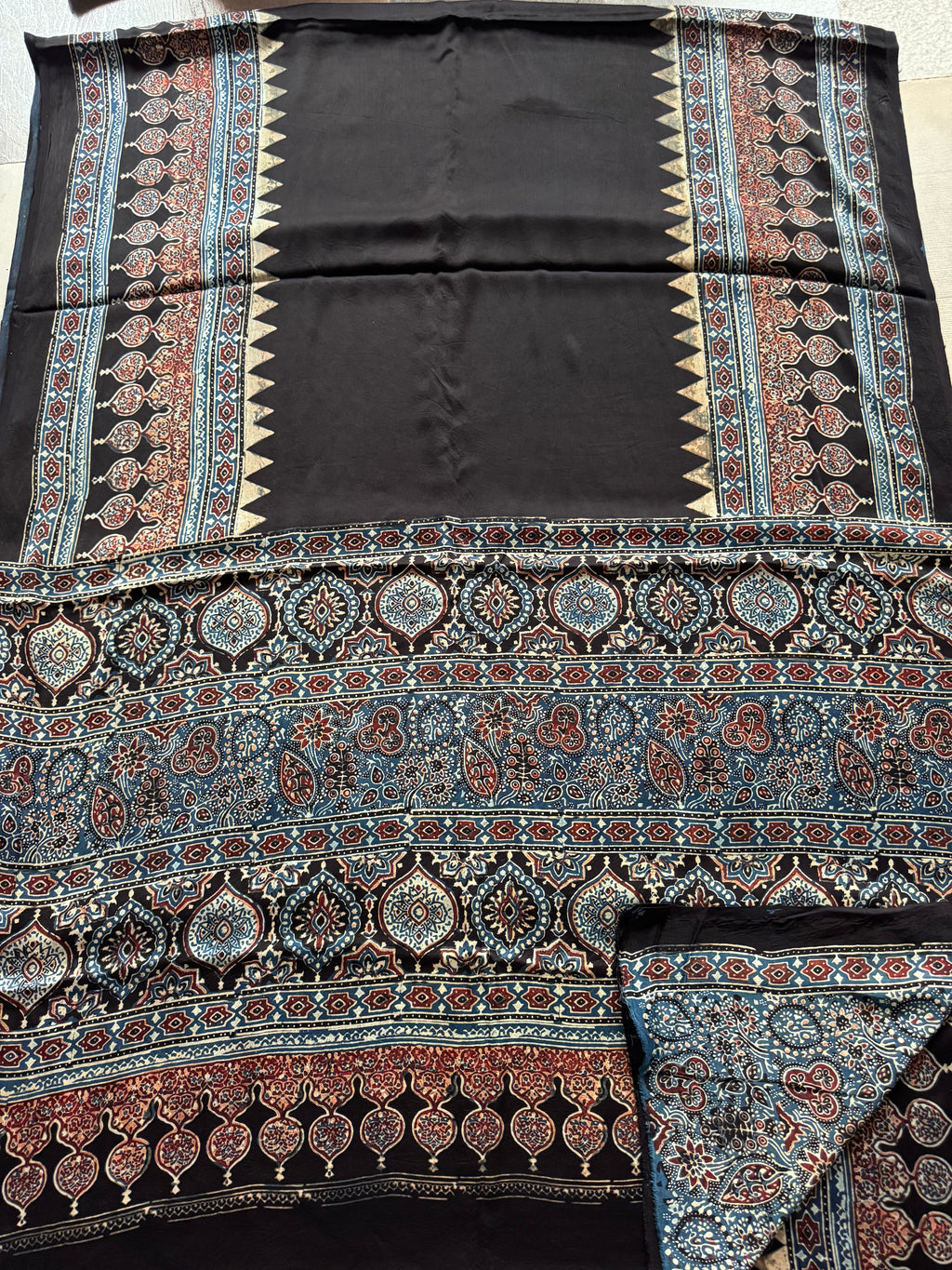 Maika  - Pure Modal Ajrakh saree