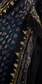 Rusha | Handcrafted Ajrakh Couture Saree [Ready to Dispatch]