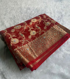 Maya - Tissue Silk Saree, paired with a stunning Brocade Blouse
