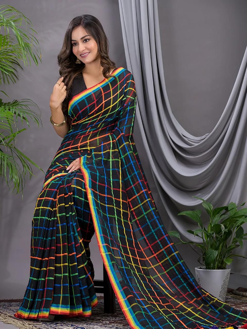 Mona - Mul Mul Cotton Saree