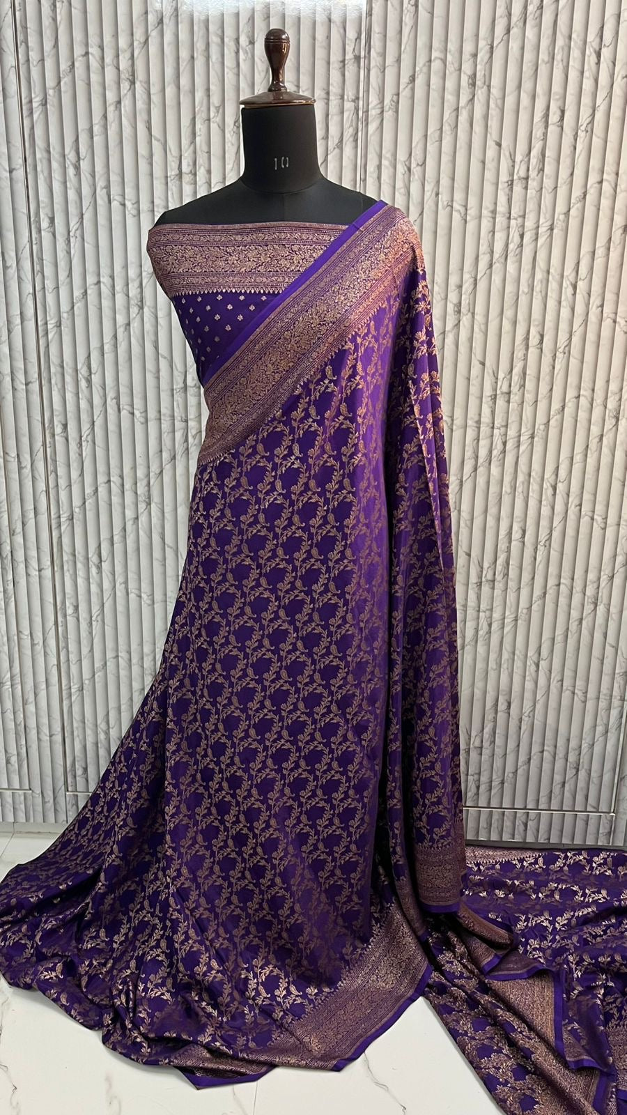 Buma-Pure Khaddi Crepe Chiffon Saree