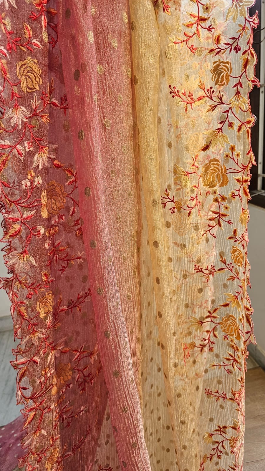 Mirra - Pure Banarasi Crush Tissue Silk Saree