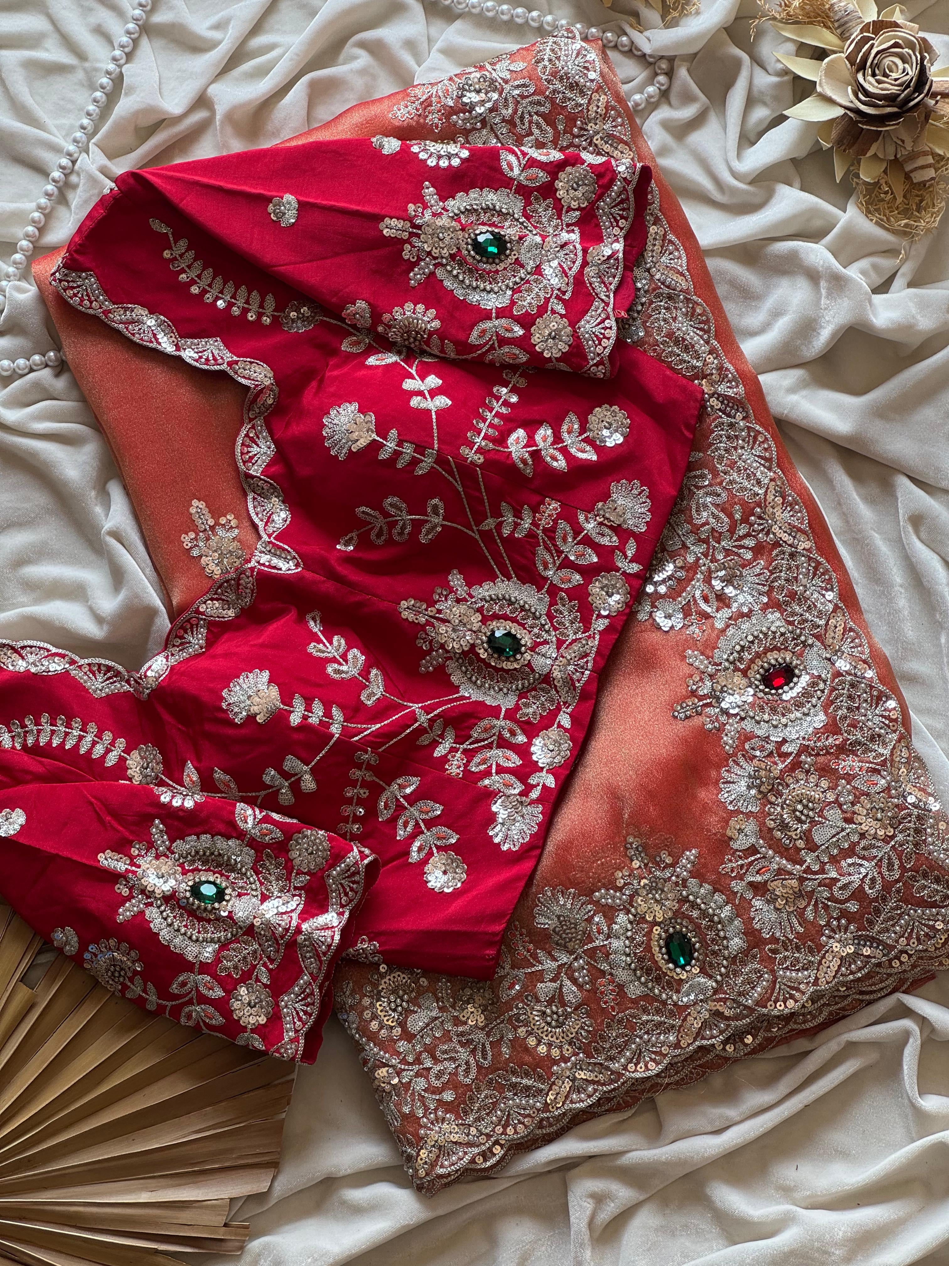 Mahisha - Designer Tissue Saree