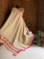 Pushpa - Mul Mul Cotton Saree - Zari by Priyanka
