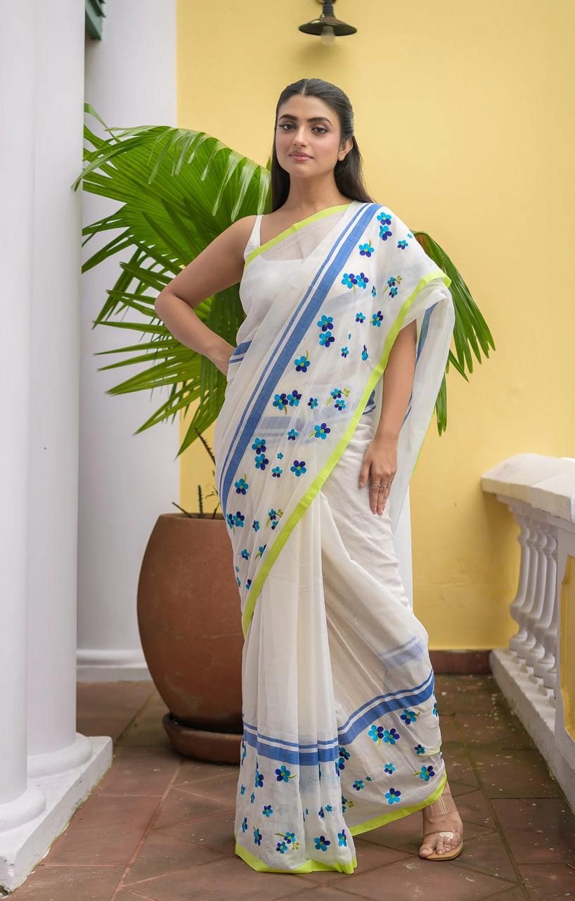 Amala - Mul mul Cotton Saree