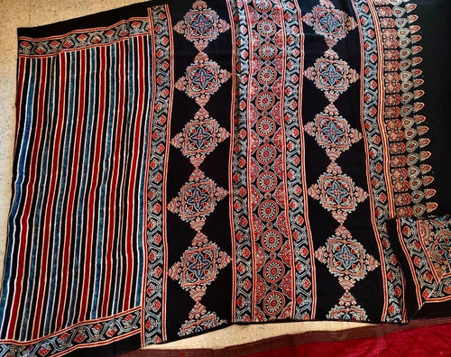 Bhumi - Pure Modal Ajrakh saree