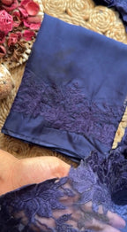 Nia Soft Tebby Silk Saree – With Scallop Border Blouse Piece & Embroidered Sleeves