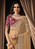 Aneeta - Designer Organza Tissue Saree