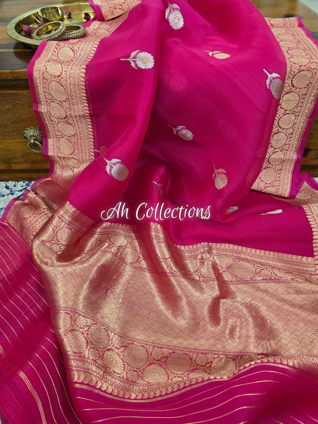 Chahat - Handwoven Kaduwa Kora Silk Saree