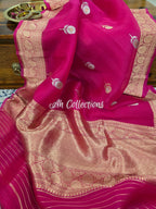 Chahat - Handwoven Kaduwa Kora Silk Saree