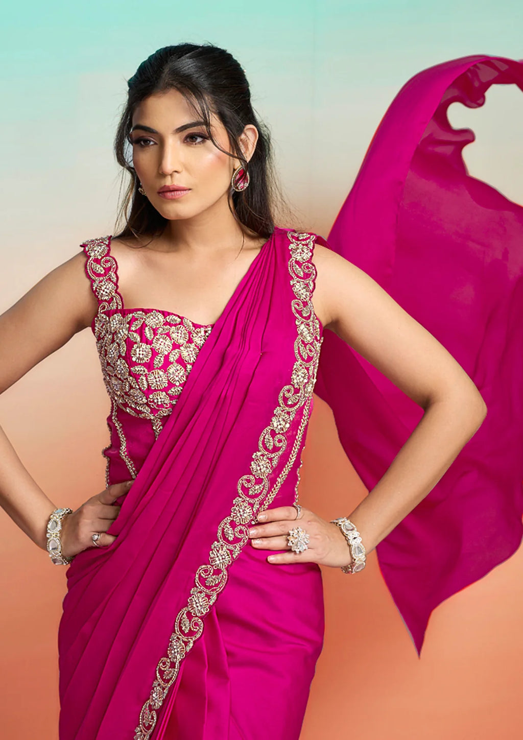 Parva - Designer Space Silk Saree