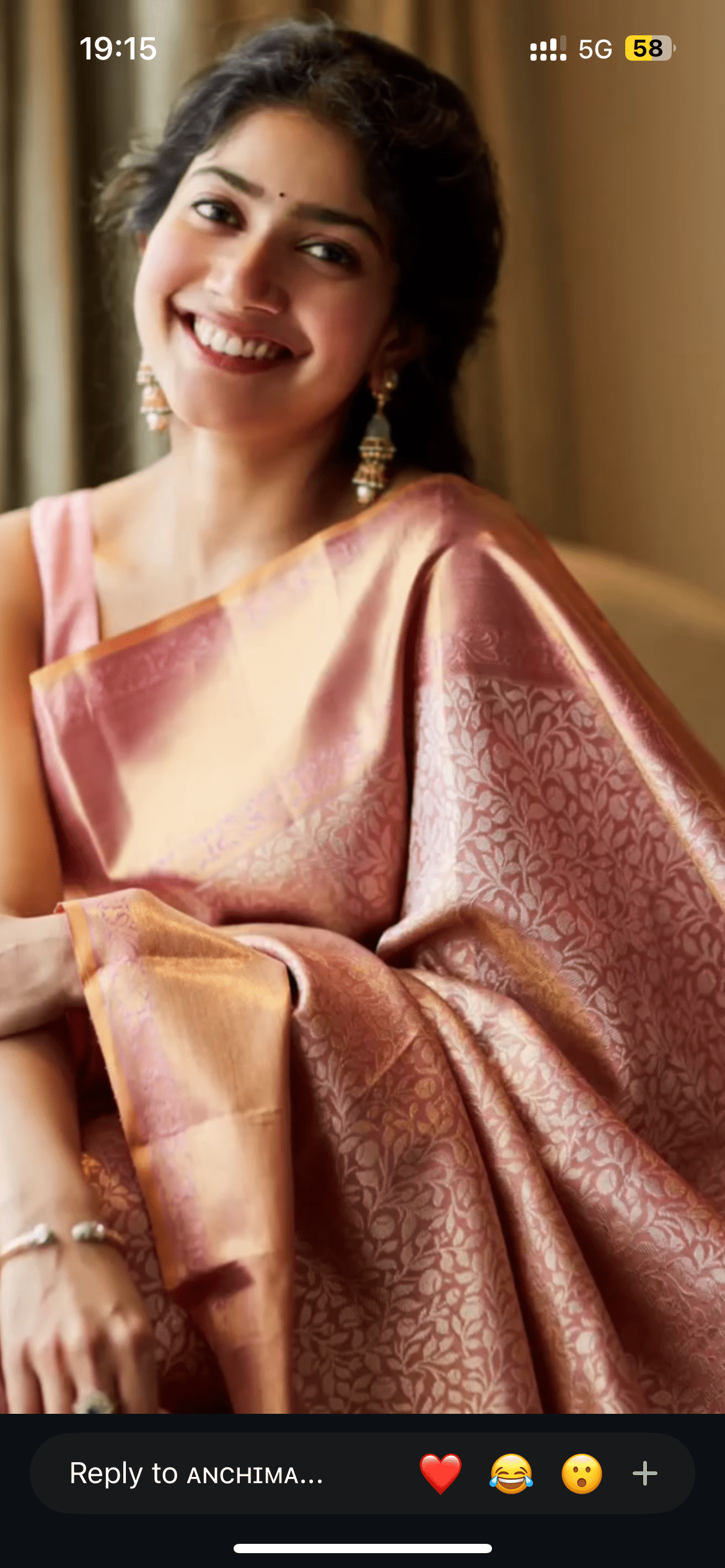 Sai Pallavi - Elegant Soft Silk Saree in Blush Pink & Gold