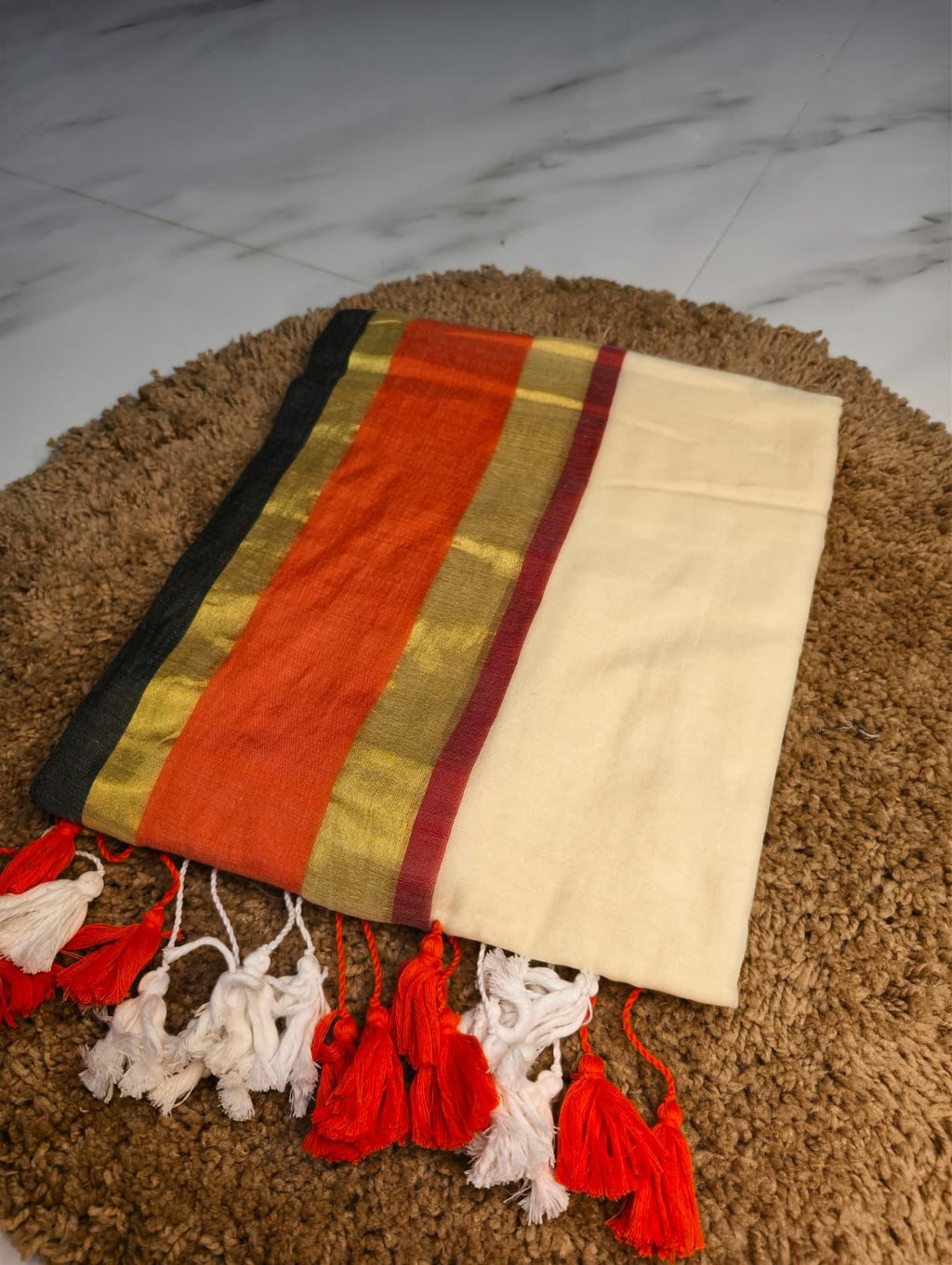 Rukmini - 120 Mul Mul Handloom Cotton Saree
