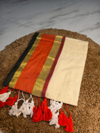 Rukmini - 120 Mul Mul Handloom Cotton Saree