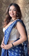 Kajal - Jaipuri Printed Cotton Mulmul Saree