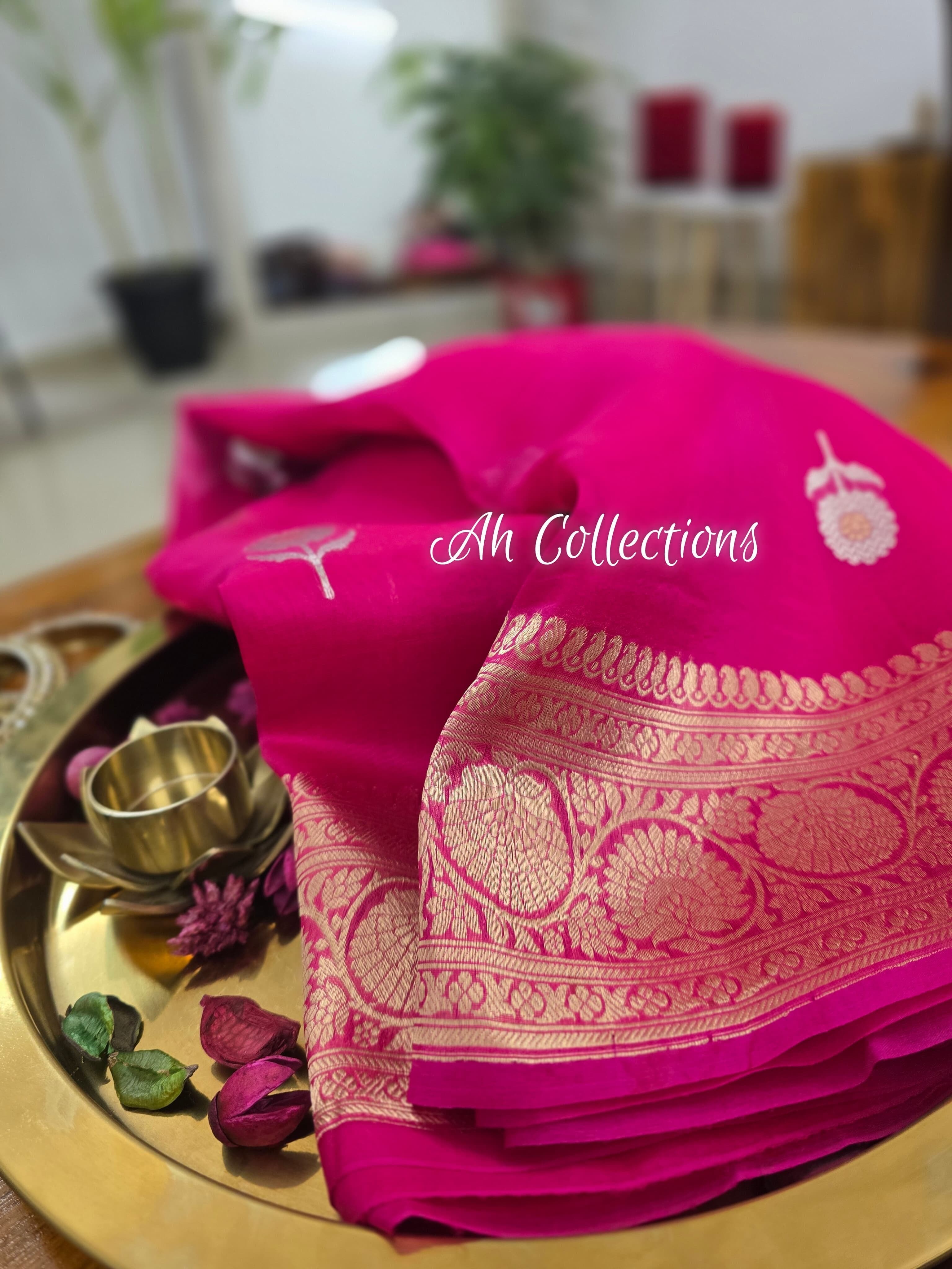 Chahat - Handwoven Kaduwa Kora Silk Saree