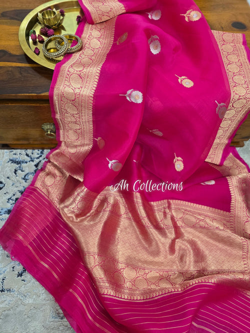 Chahat - Handwoven Kaduwa Kora Silk Saree