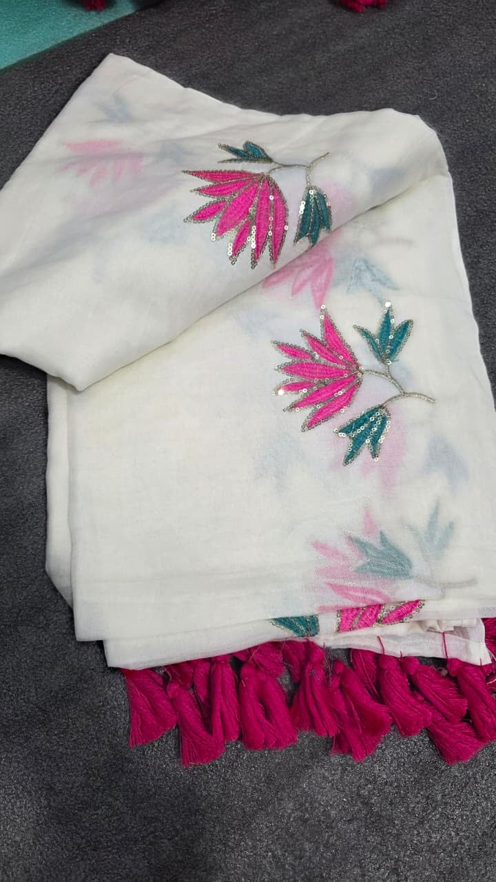 Nidha - Mul Mul Cotton Saree