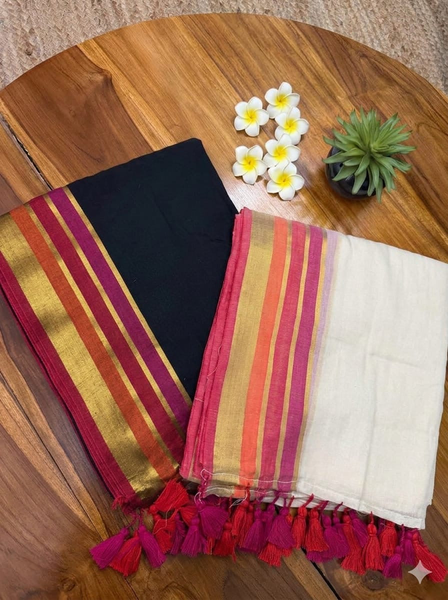 Sharika - 120 Mul Mul Handloom Cotton Saree