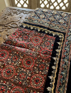 Twinkle | Handcrafted Ajrakh Couture Saree [Ready to dispatch]
