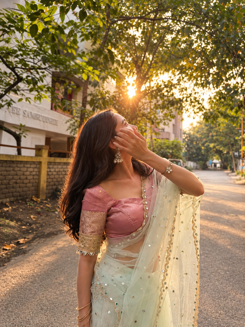 Tisha - Designer Tissue Organza Saree with handwork